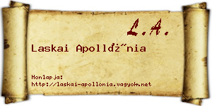 Laskai Apollónia névjegykártya